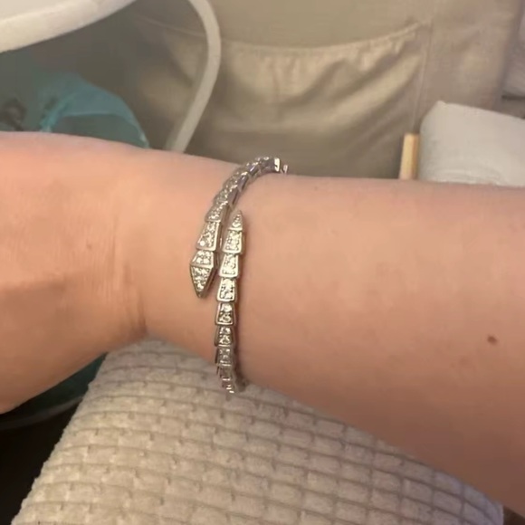 Serpenti Silver Bracelet Elegant Minimalist Design - Picture 8 of 9